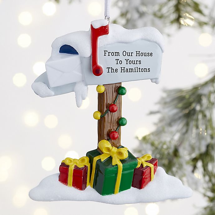 Festive Christmas Mailbox Personalized Christmas Ornament Mailman Hand Personalized Christmas Ornament 2021 New Home