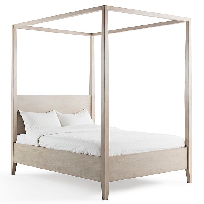 Willow Queen Wood Canopy Bed In Natural, King Canopy Bed Black Friday