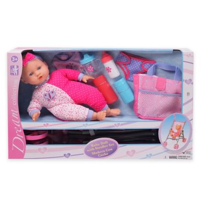 dream collection baby doll with stroller set