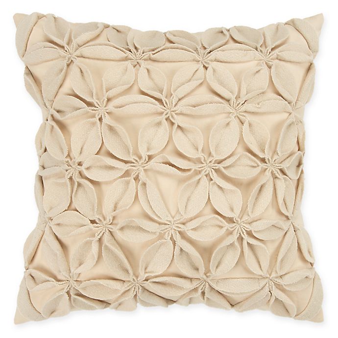 Rizzy Home Petals Solid Square Throw Pillow