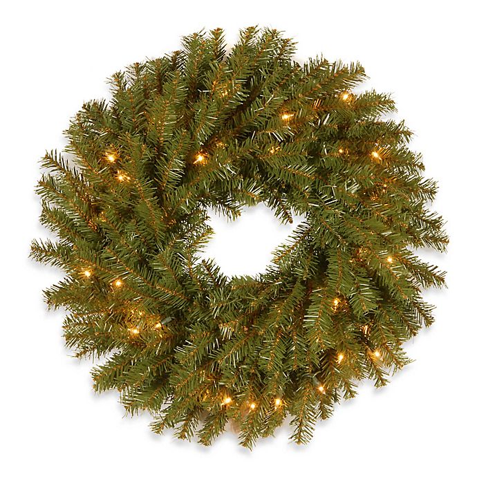 National Tree Company Norwood Fir Pre-Lit Wreath with Clear Lights