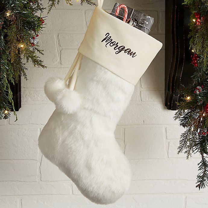 Personalized Plush Christmas Stockings Classic Red/White Monogrammed Your Name 