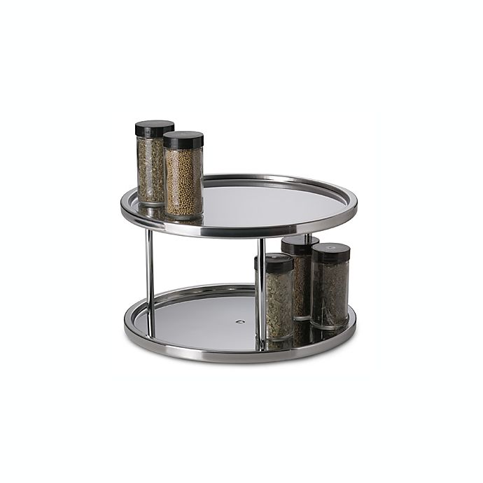 Stainless Steel Two-Tier Turntable