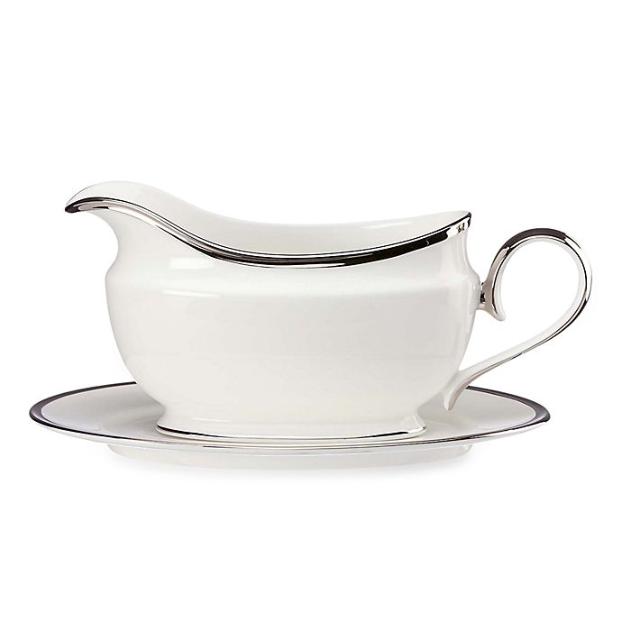 Lenox® Solitaire™ White Gravy Boat and Stand