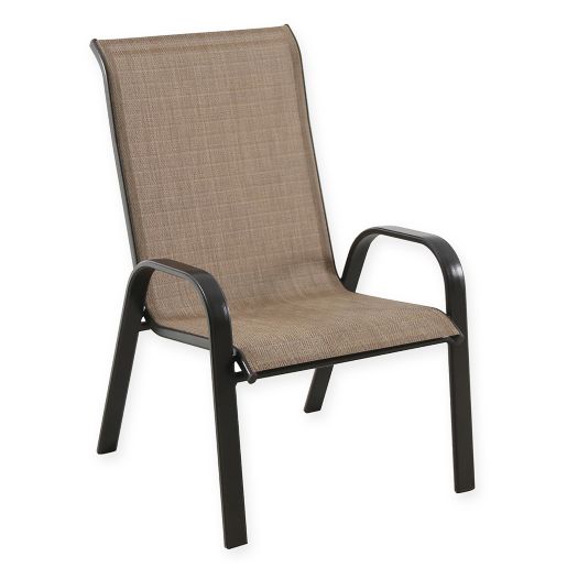 Never Rust Outdoor Aluminum Sling Dining Chair In Brown Bed Bath Beyond