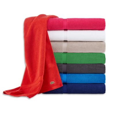 lacoste white towels