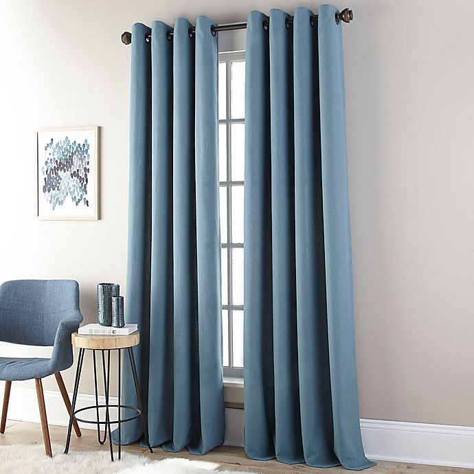 Everett 84-Inch Grommet Window Curtain Panel in Blue (Single)