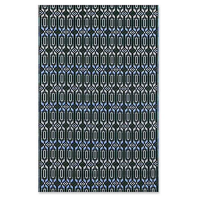 Mad Mats® Moroccan 4' x 6' Flat-weave Indoor/Outdoor Area Rug in Dark Periwinkle