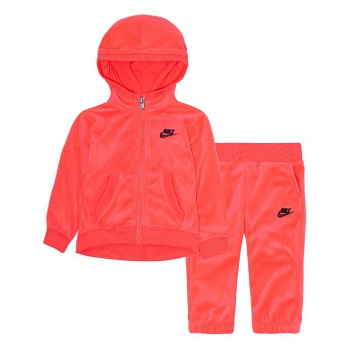 Nike® 2-Piece Velour Jacket and Track Pant Set in Pink | Bed Bath & Beyond