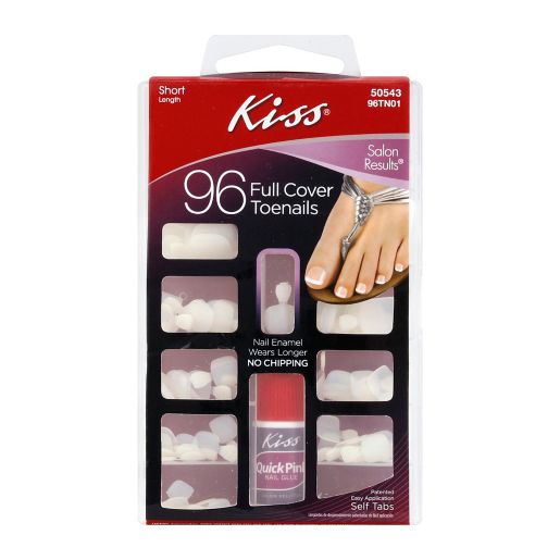 Kiss 96 Count Full Cover Toenails Kit Bed Bath Beyond