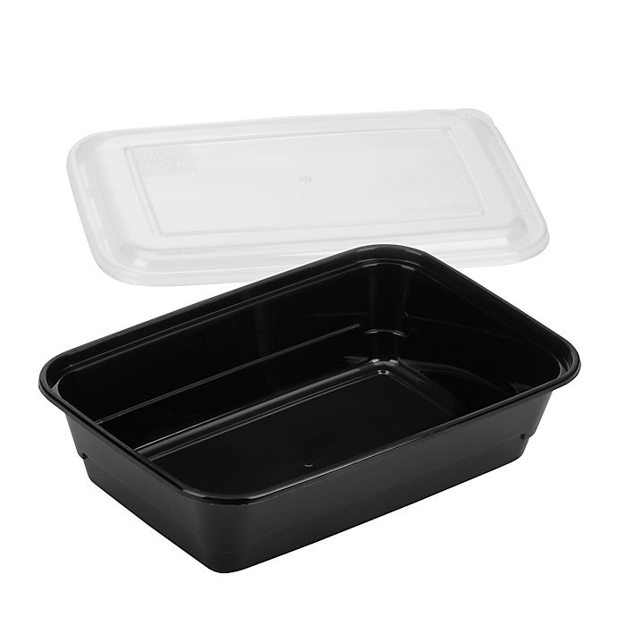 GoodCook Meal Prep 1-Compartment Food Storage Containers (10-Pack) in Black