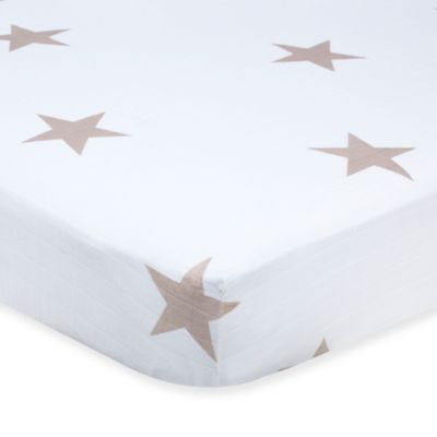 aden® by aden + anais® Muslin Crib Sheet in Super Star Scout Fawn ...