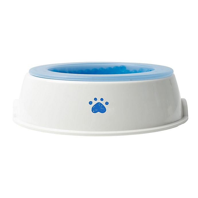 Pawslife® Cooling Pet Water Bowl in White/Blue