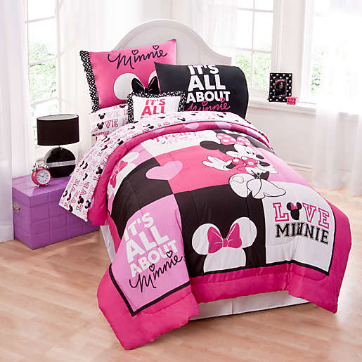 Disney Minnie Mouse Twin Comforter Set, Mickey And Minnie Mouse Twin Bedding
