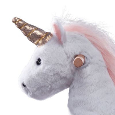 white unicorn rocking horse
