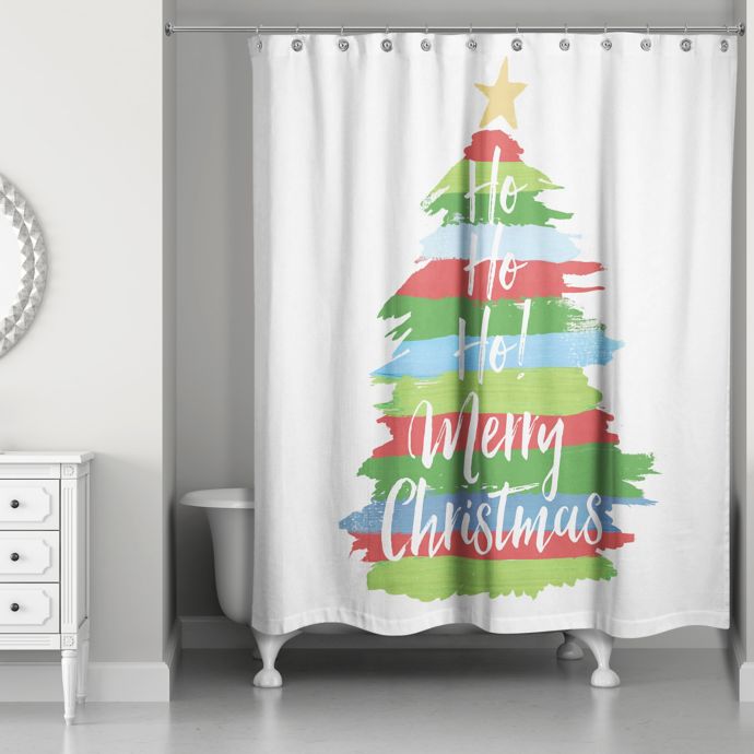 Painty Christmas Tree 71-Inch x 74-Inch Shower Curtain | Bed Bath & Beyond