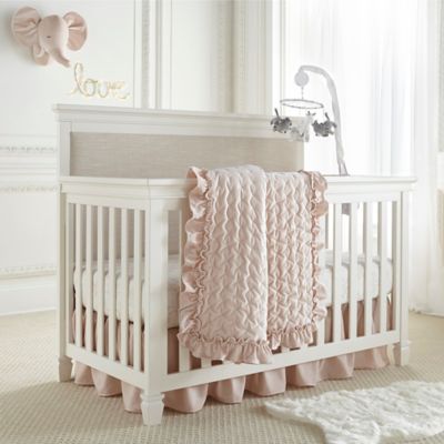 blush crib skirt