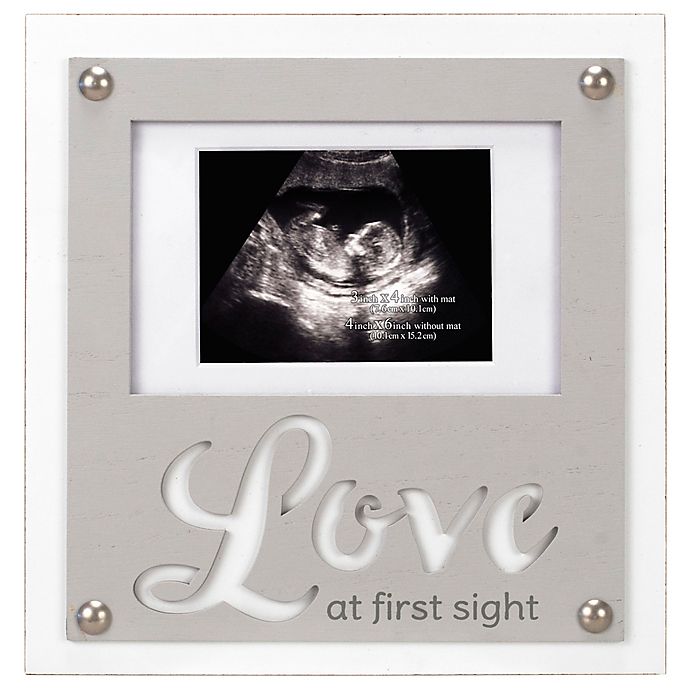Maiden Love First Sight Sonogram Photo Frame in Grey
