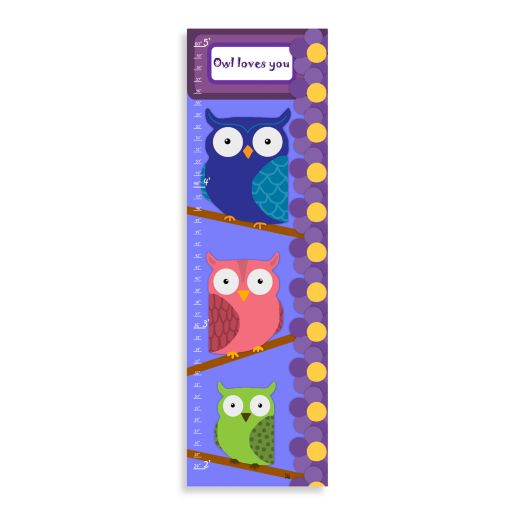 Green Leaf Art Owl Love You Growth Chart Buybuy Baby