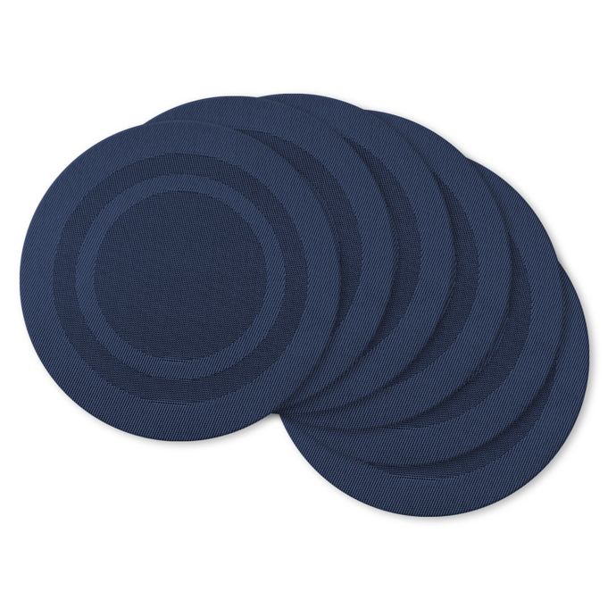 Double Bordered Round Placemats (Set of 6) Bed Bath & Beyond