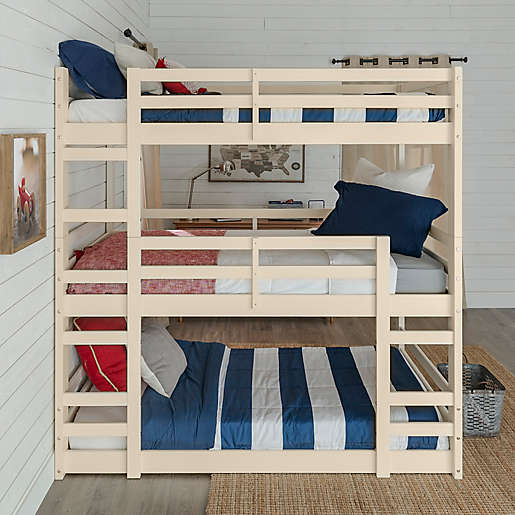Forest Gate 3 Level Triple Twin Bunk, Three Level Bunk Bed
