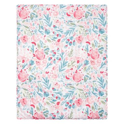 painterly floral crib bedding