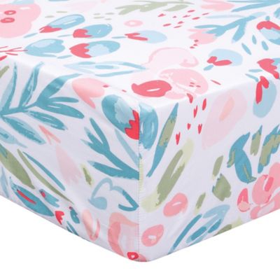painterly floral crib bedding