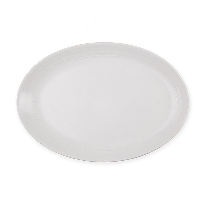 The Cellar 14" Oval Coupe Platter Whiteware white Serving Platter NEW FS 