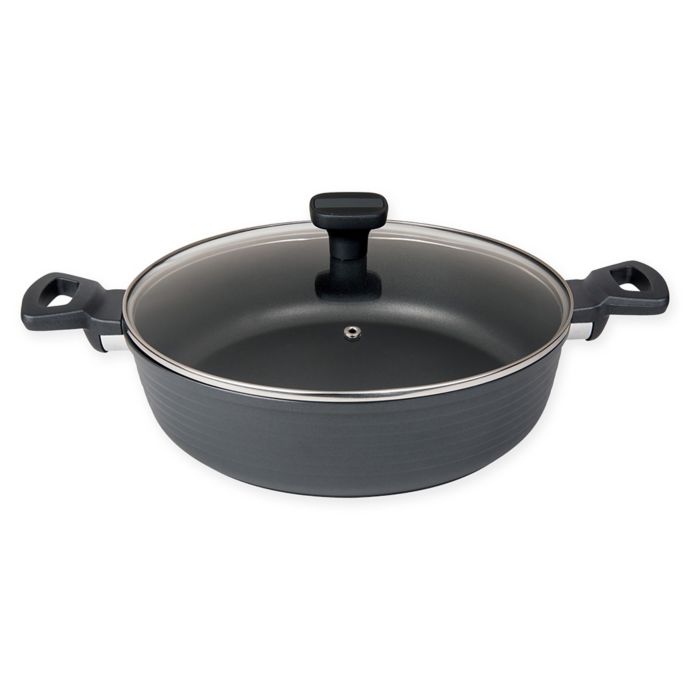 MasterPan 11Inch Nonstick Cast Aluminum Covered Saute Pan in Black Bed Bath & Beyond