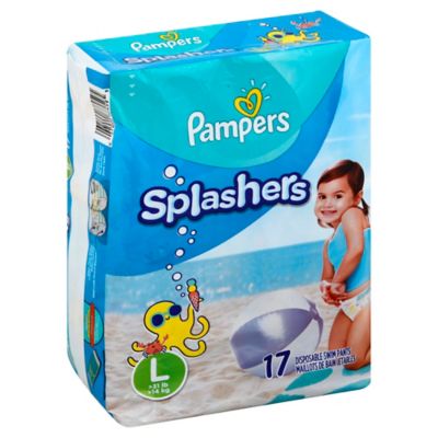 pampers splashers size large