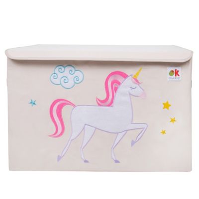 unicorn wooden toy box