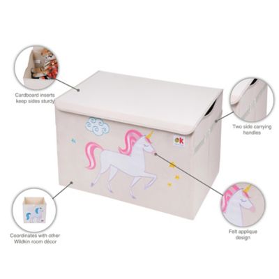 unicorn wooden toy box