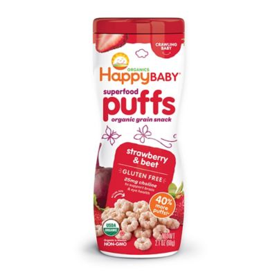Happy Baby Happy Puffs Organic 2.1-Ounce Puffs In Strawberry