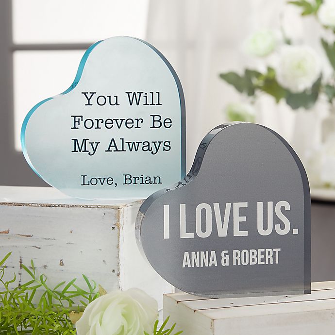 Romantic Expressions Personalized Colored Heart Keepsake