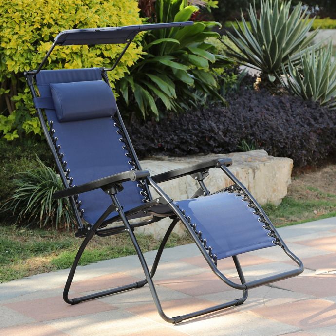 Zero Gravity Outdoor Recliner Chair With Canopy Bed Bath Beyond