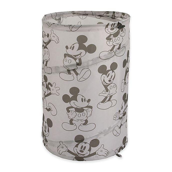 Disney® Mickey Mouse Round Pop-Up Hamper in Grey