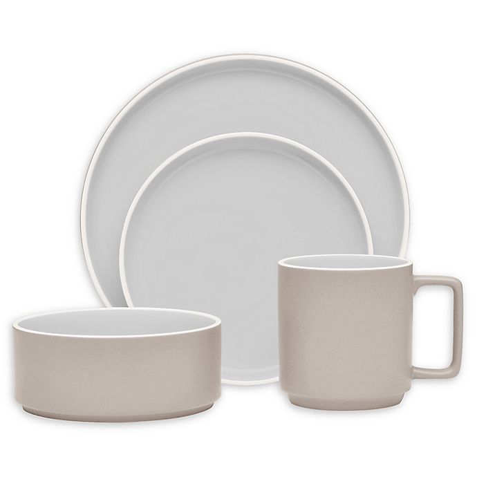 Noritake® ColorTrio Stax 4-Piece Place Setting in Sand