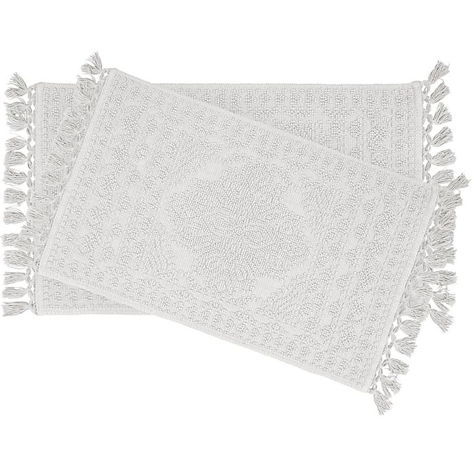 French Connection Nellore Bath Rug Set in White (Set of 2)