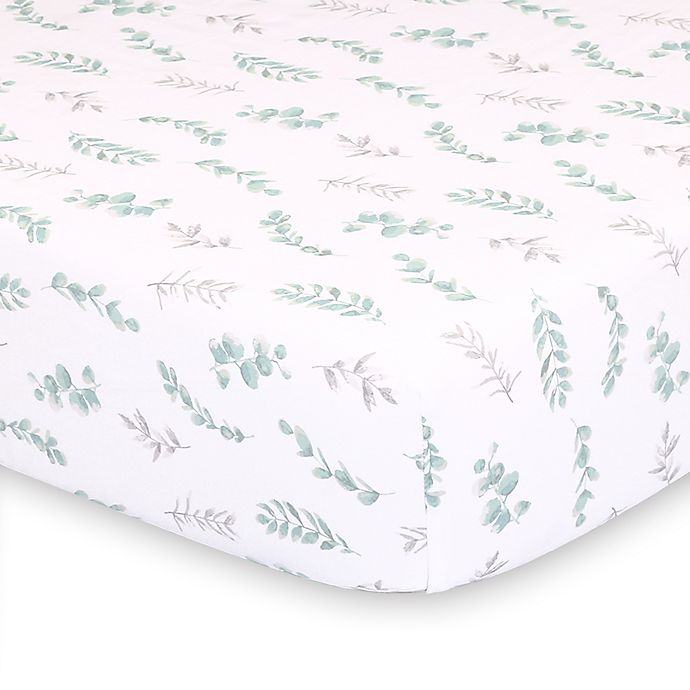 The Peanutshell™ Farmhouse Floral Leaves Fitted Crib Sheet