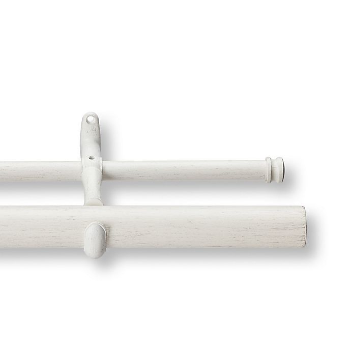 Cambria® Farmhouse 36-Inch Double Curtain Rod in White