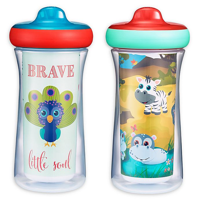The First Years™ Cute Safari 2-Pack 9 oz. Insulated Sippy Cups