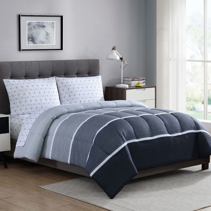 Newport 5 Piece Reversible Comforter Set | Bed Bath & Beyond