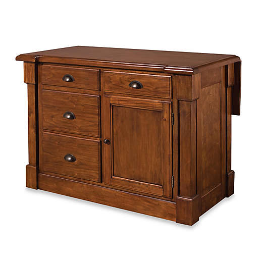 Home Styles Aspen Rustic Kitchen Island, Home Styles The Aspen Collection King Bed Rustic Cherry Black