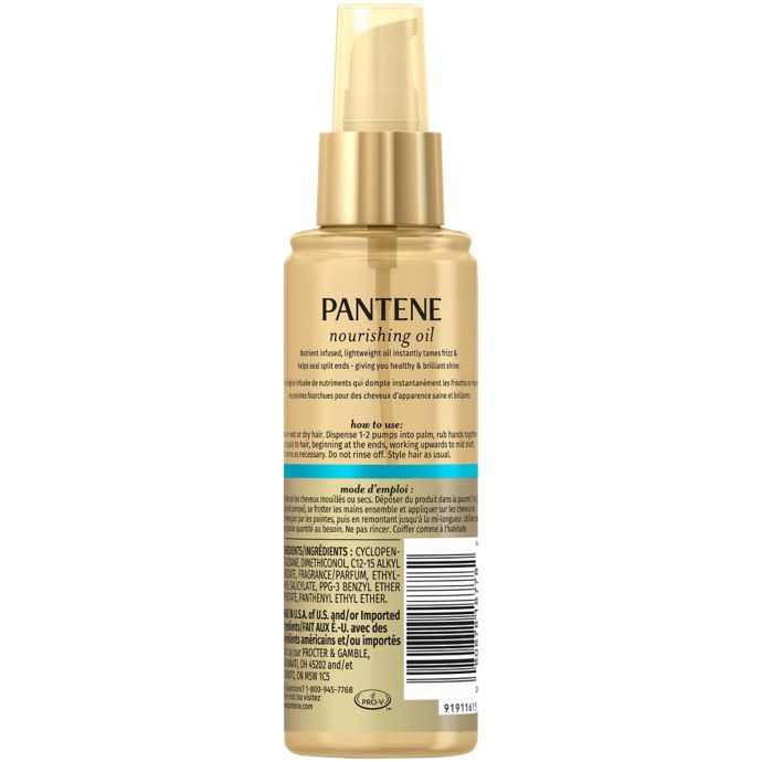 Pantene Pro V 3 4 Fl Oz Lightweight Nourishing Hair Oil Treatment Serum For Split End Repair Bed Bath Beyond