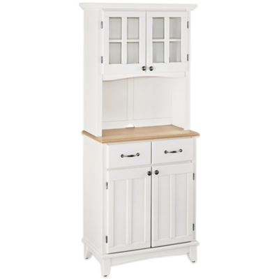 Home Styles Natural Wood Top Small Buffet/Server with Hutch - Bed Bath ...