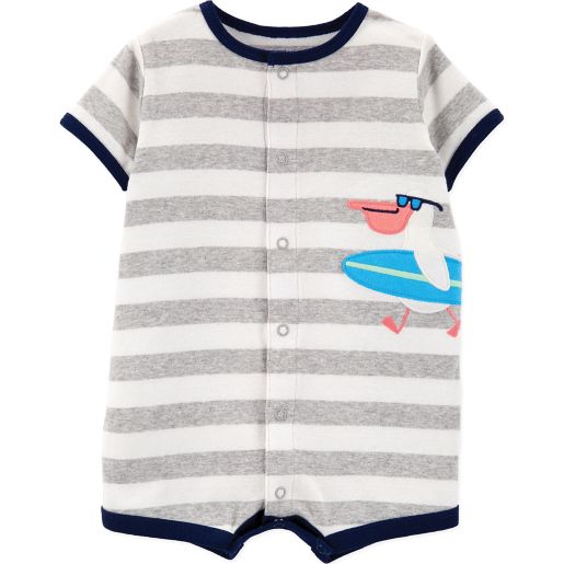 Carter S Surf Pelican Romper In Grey Buybuy Baby