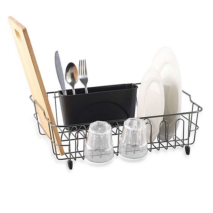 Large Dish Rack Utensils Cup HolderSide Drainer Drying Tray Stainless Steel 