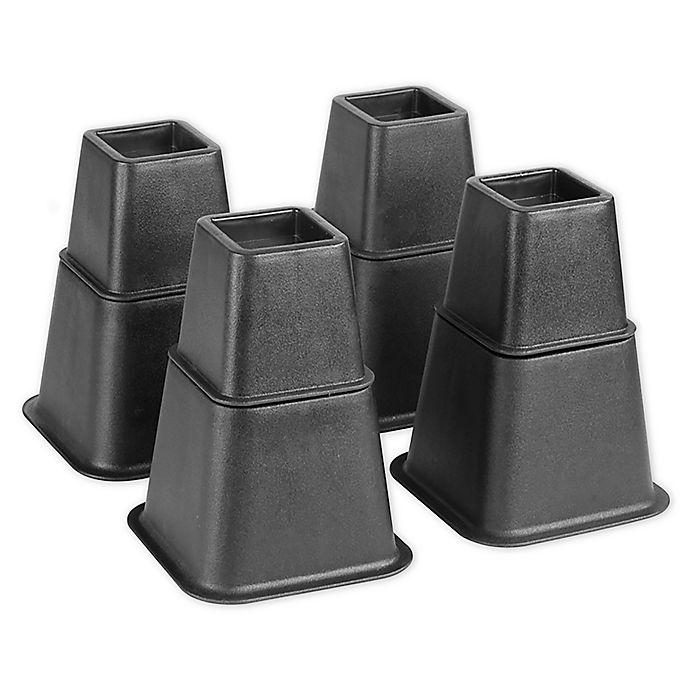 Headwind Consumer Products Bed Risers 4w X 4d Inch Black Set of 8 for sale online 