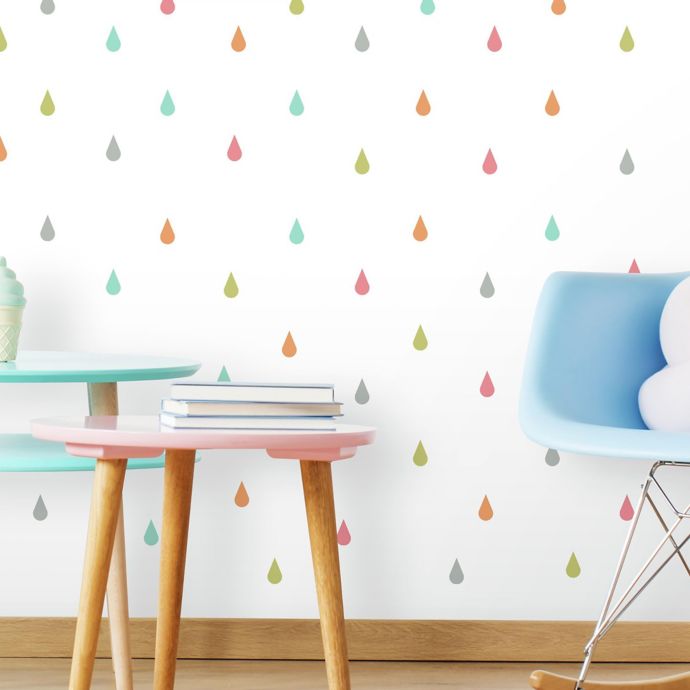 RoomMates® Pastel Raindrops Peel and Stick Wall Decals Bed Bath & Beyond