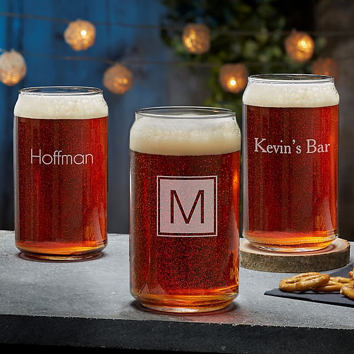 Classic Celebrations Engraved 16 oz. Beer Can Glass
